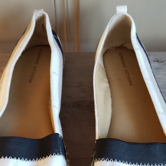 Adrienne Vittadini Ale Striped Slip On Espadrilles Flats Shoes Size 9M - Picture 2 of 7